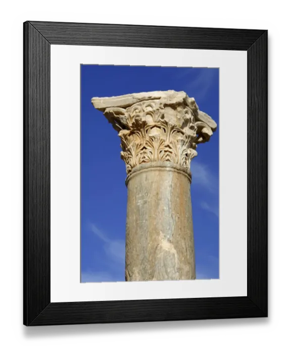 Framed Print : Column with Corinthian capital Leptis Magna Libya Framed Print : Column with Corinthian capital Leptis Magna Libya