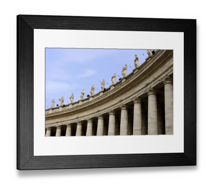 Framed Print : Colonnade St. Petetrs square Vatican Rome Italy Framed Print : Colonnade St. Petetrs square Vatican Rome Italy