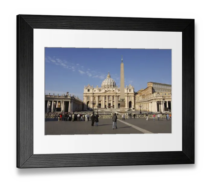 Framed Print : St Peters square Basilcia of Saint Peter Epyian obelisk Vatican Rome Italy Framed Print : St Peters square Basilcia of Saint Peter Epyian obelisk Vatican Rome Italy