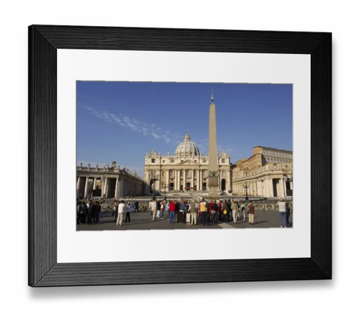 Framed Print : St Peters square Basilcia of Saint Peter Epyian obelisk Vatican Rome Italy Framed Print : St Peters square Basilcia of Saint Peter Epyian obelisk Vatican Rome Italy