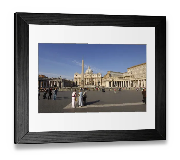 Framed Print : St Peters square Basilcia of Saint Peter Epyian obelisk Vatican Rome Italy Framed Print : St Peters square Basilcia of Saint Peter Epyian obelisk Vatican Rome Italy