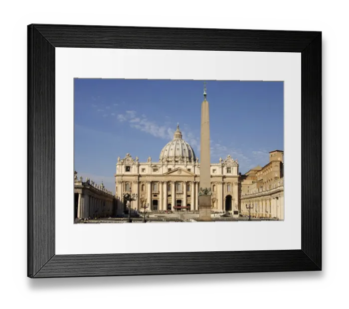 Framed Print : Basilica of Saint Peter Egyptian obelisk Vatican Rome Framed Print : Basilica of Saint Peter Egyptian obelisk Vatican Rome