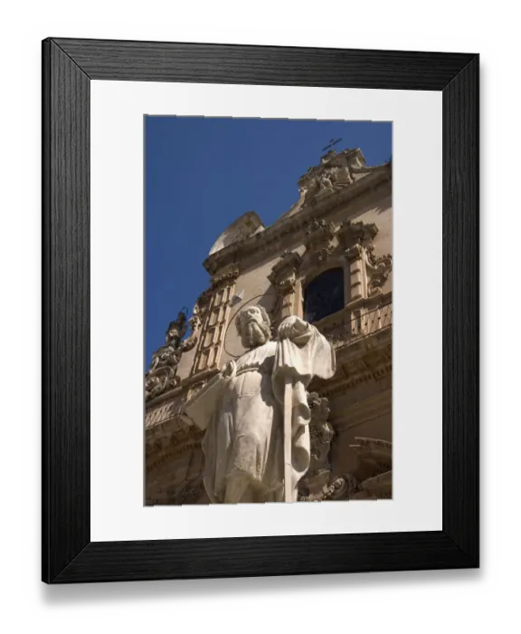 Framed Print : Apostel in front of the Cathedral of San Pietro Modica Italy Framed Print : Apostel in front of the Cathedral of San Pietro Modica Italy