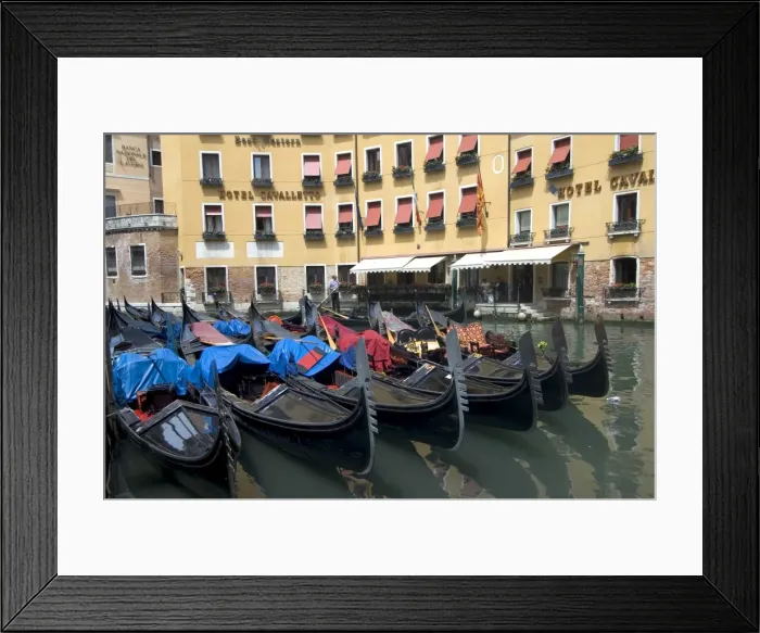 Framed Print : Gondolas Venice Italy