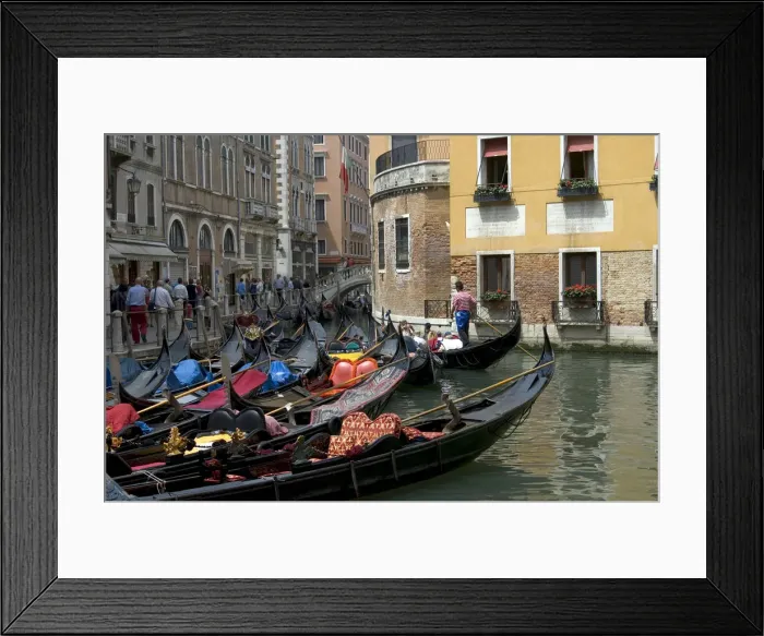 Framed Print : Gondolas Venice Italy