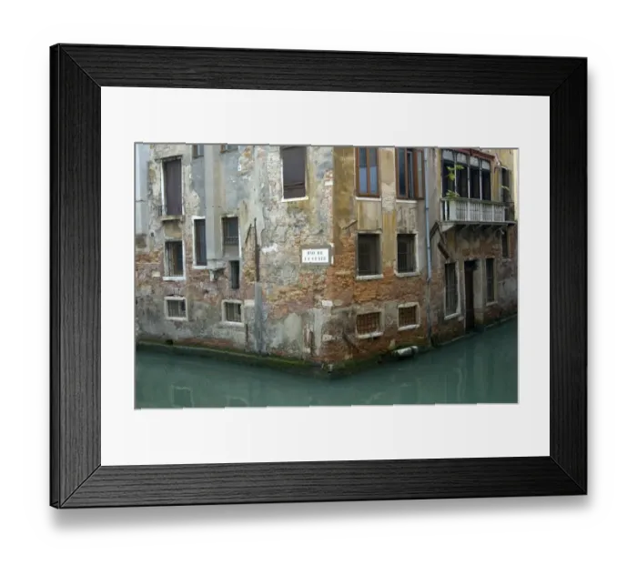 Framed Print : Corner building Venice Italy