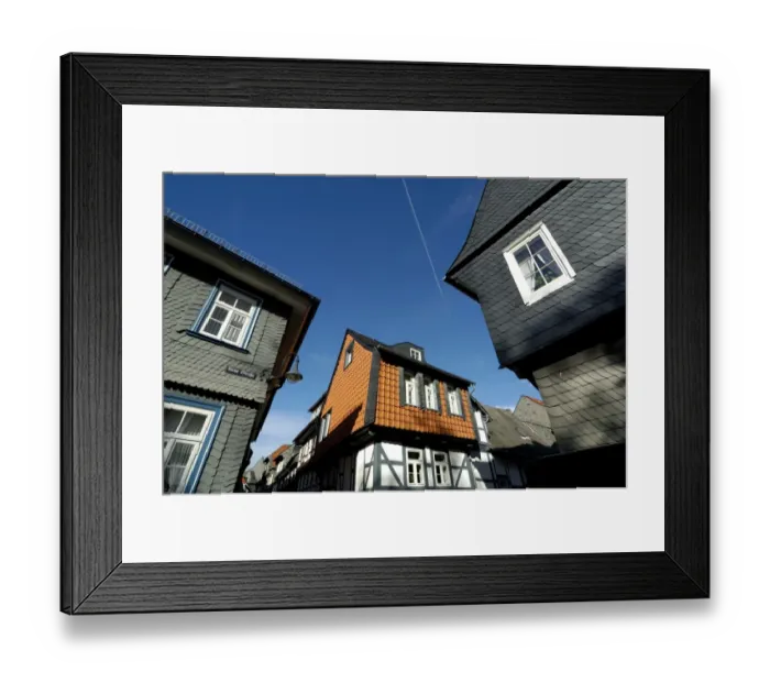 Framed Print : UNESCCO World Heritage Site picturesque old town Goslar Lower Saxony Germany Framed Print : UNESCCO World Heritage Site picturesque old town Goslar Lower Saxony Germany