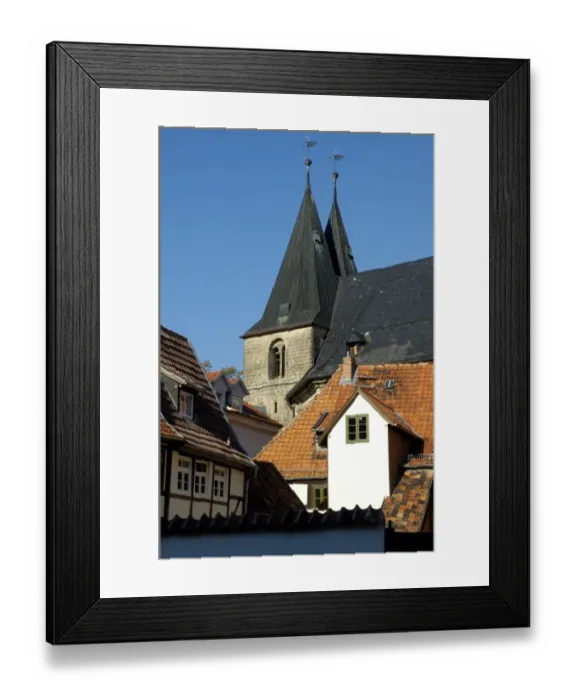 Framed Print : UNESCO World Heritage Site, Quedlinburg, Germany, Saxony-Anhalt, church St. Blasii Framed Print : UNESCO World Heritage Site, Quedlinburg, Germany, Saxony-Anhalt, church St. Blasii