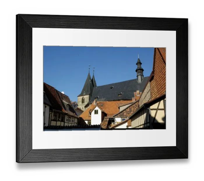 Framed Print : UNESCO World Heritage Site, Quedlinburg, Germany, Saxony-Anhalt, church St. Blasii