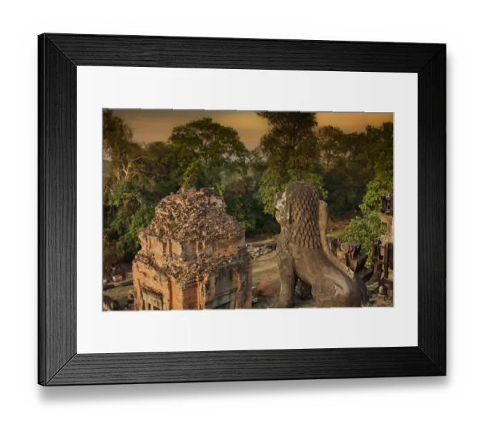 Framed Print : Angkor Wat Lion Statues Framed Print : Angkor Wat Lion Statues