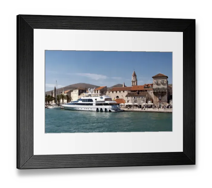 Framed Print : Croatia, Dalmatia, View of seafront harbor, Trogir Framed Print : Croatia, Dalmatia, View of seafront harbor, Trogir