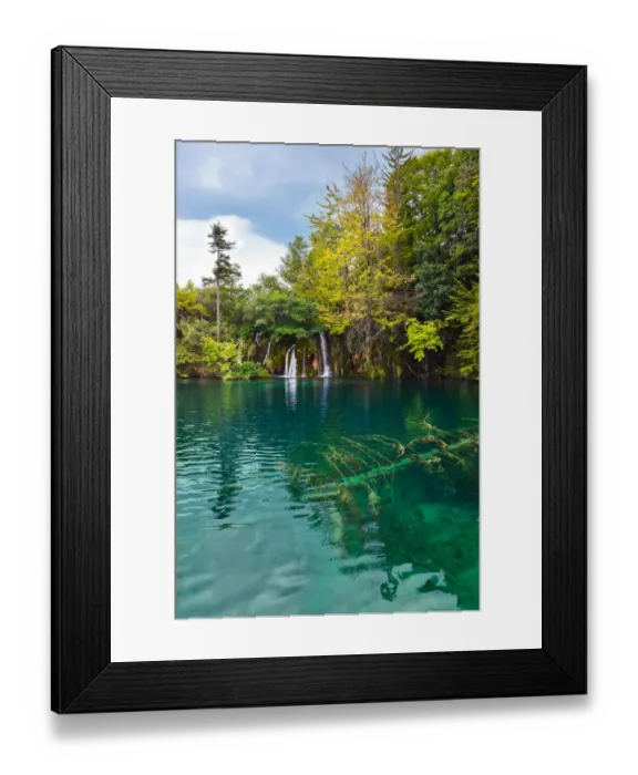 Framed Print : Plitvice lakes in Croatia