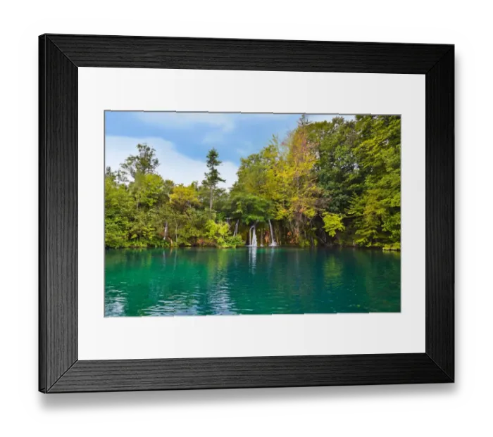Framed Print : Plitvice lakes in Croatia