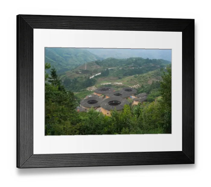 Framed Print : TuLou round houses, FuJian, China Framed Print : TuLou round houses, FuJian, China