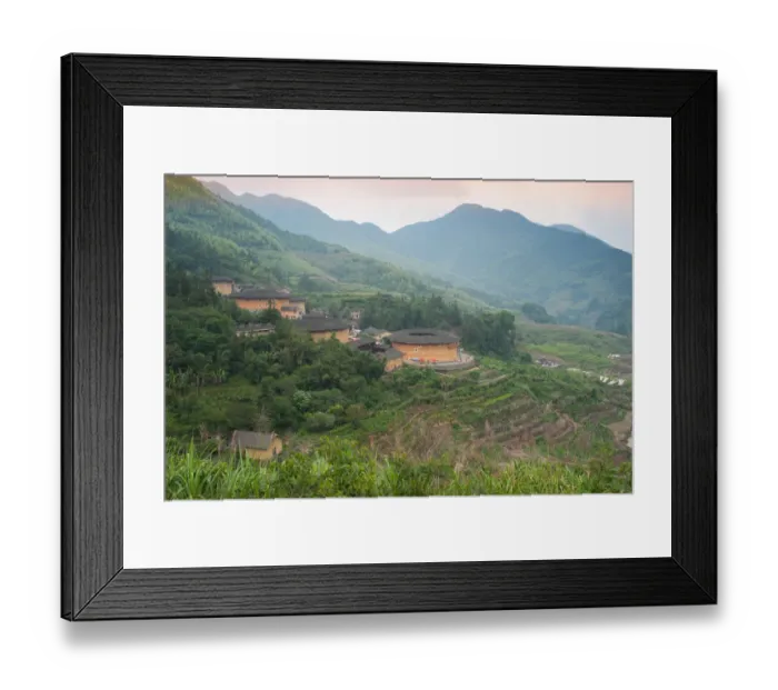 Framed Print : TuLou round houses, FuJian, China Framed Print : TuLou round houses, FuJian, China