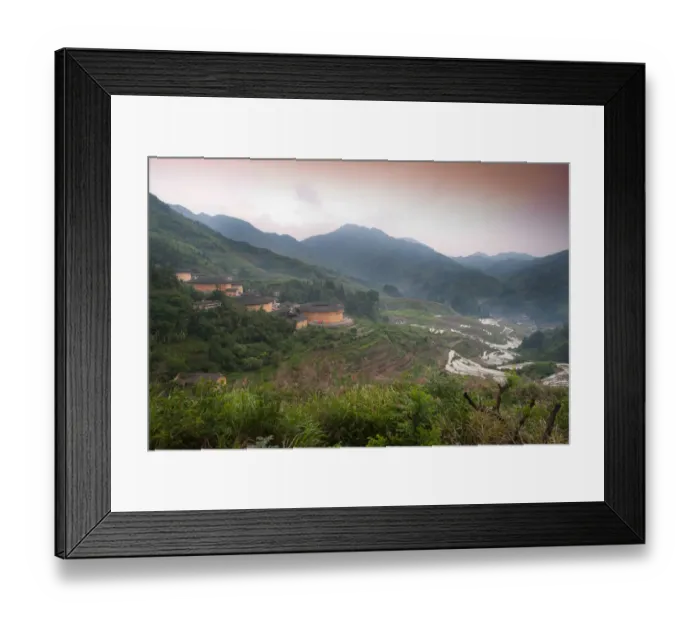 Framed Print : TuLou round houses, FuJian, China Framed Print : TuLou round houses, FuJian, China