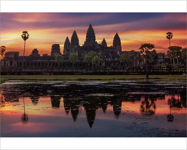 Sunrise with Angkor Wat, Siem Reap, Cambodia