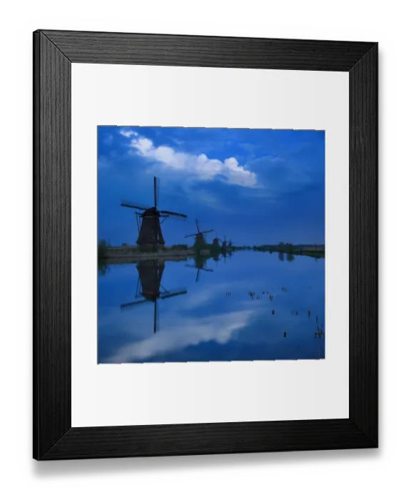 Framed Print : Kinderdijk at night Framed Print : Kinderdijk at night