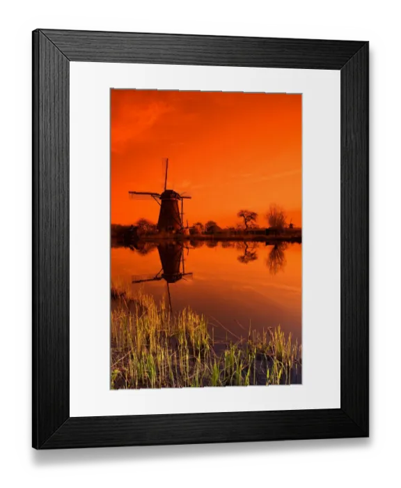Framed Print : Kinderdijk Sunset Framed Print : Kinderdijk Sunset