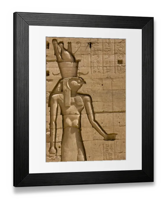 Framed Print : carving of the Egyptian God Horus Framed Print : carving of the Egyptian God Horus