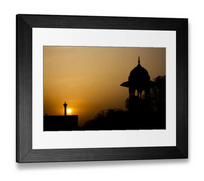 Framed Print : Sunset Near The Tal Mahal Framed Print : Sunset Near The Tal Mahal