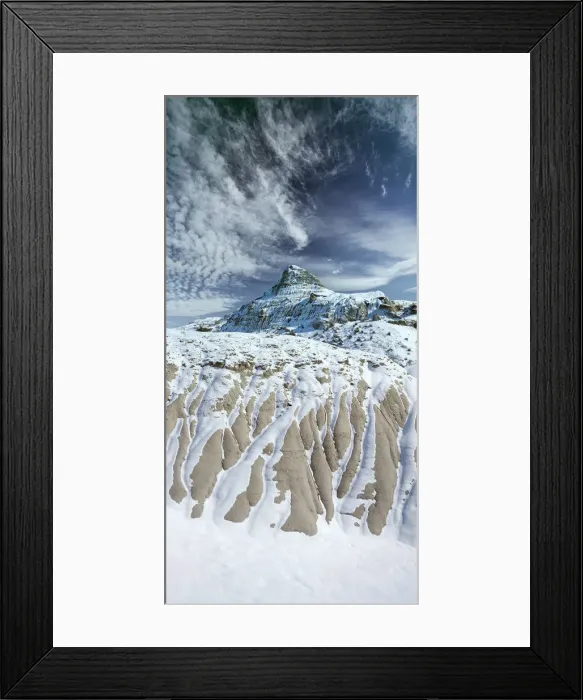 Framed Print : Badlands in Winter Framed Print : Badlands in Winter