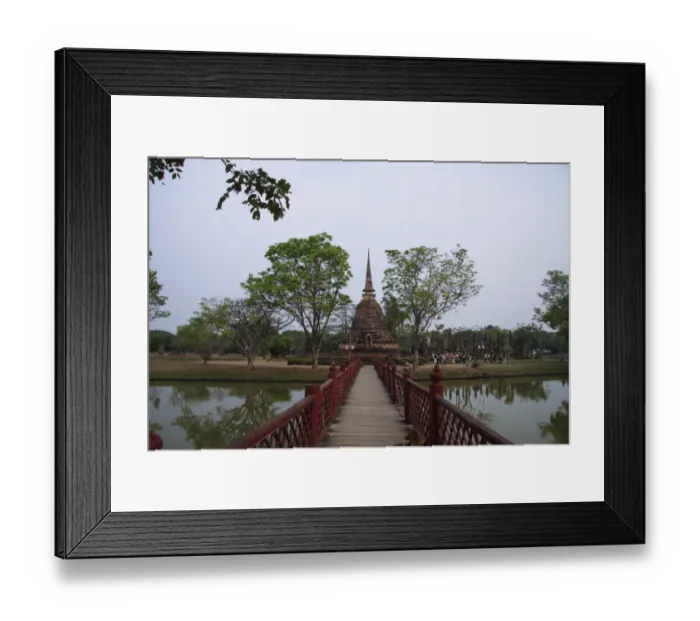 Framed Print : Wat Sa Si Temple Framed Print : Wat Sa Si Temple