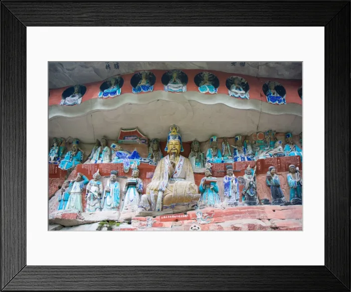 Framed Print : DaZu rock carvings, SiChuan, China Framed Print : DaZu rock carvings, SiChuan, China