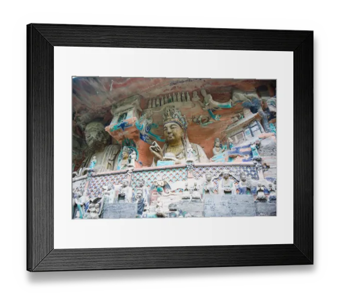 Framed Print : DaZu rock carvings, SiChuan, China Framed Print : DaZu rock carvings, SiChuan, China