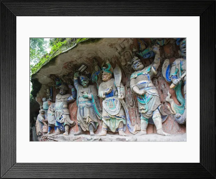 Framed Print : DaZu rock carvings, SiChuan, China Framed Print : DaZu rock carvings, SiChuan, China