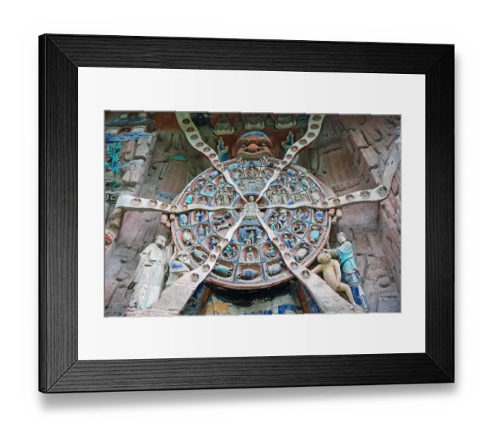 Framed Print : DaZu rock carvings, SiChuan, China Framed Print : DaZu rock carvings, SiChuan, China