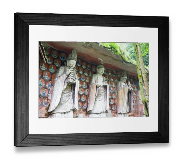 Framed Print : DaZu rock carvings, SiChuan, China Framed Print : DaZu rock carvings, SiChuan, China