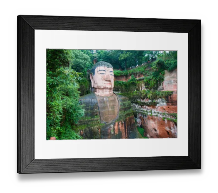 Framed Print : Gian Buddha, LeShan, SiChuan, China Framed Print : Gian Buddha, LeShan, SiChuan, China