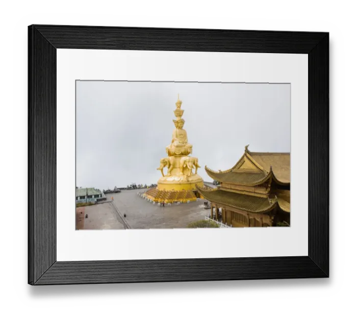 Framed Print : Golden summit temple, EMeiShan, SiChuan, China Framed Print : Golden summit temple, EMeiShan, SiChuan, China