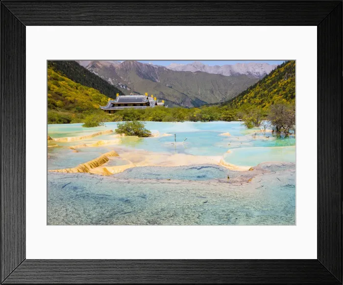 Framed Print : HuangLong limestone ponds, SiChuan, China Framed Print : HuangLong limestone ponds, SiChuan, China