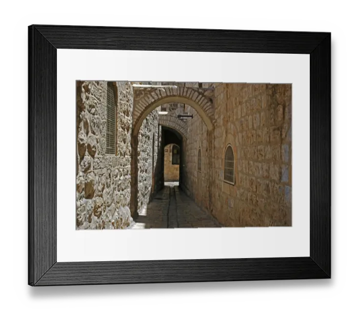 Framed Print : An alley in the Jewish Quarter of Old Jerusalem