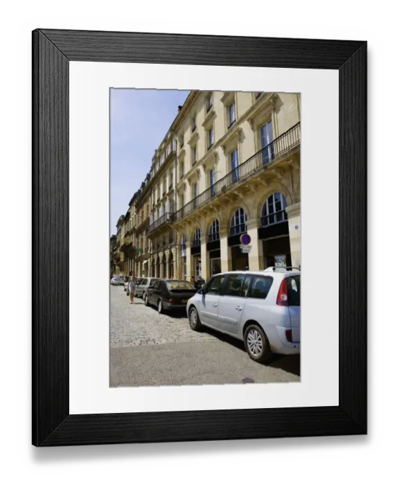 Framed Print : Cars along a road, Allees De Chartres, Bordeaux, Aquitaine, France Framed Print : Cars along a road, Allees De Chartres, Bordeaux, Aquitaine, France