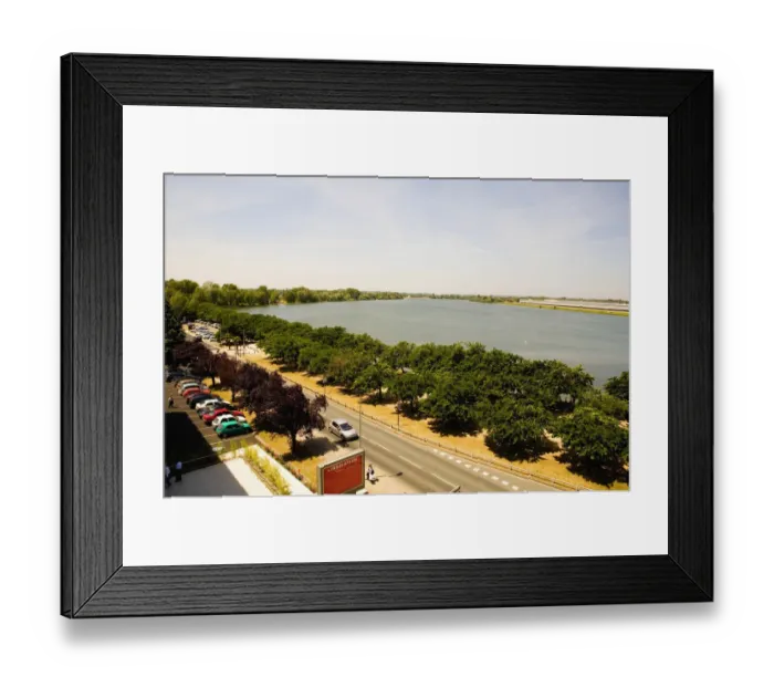Framed Print : High angle view of a lake in a city, Bordeaux Lake, Bordeaux, Aquitaine, France