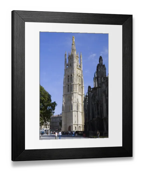 Framed Print : Tourists at a church, St. Andre Cathedral, Tour Pey Berland, Bordeaux, Aquitaine, France Framed Print : Tourists at a church, St. Andre Cathedral, Tour Pey Berland, Bordeaux, Aquitaine, France