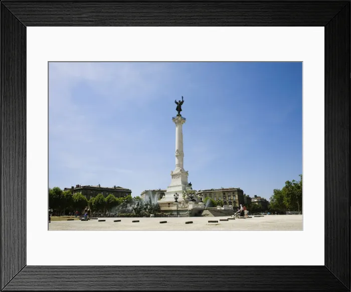 Framed Print : Low angle view of a monument, Fontaine Des Quinconces, Monument Aux Girondins, Bordeaux, Aquitaine, France