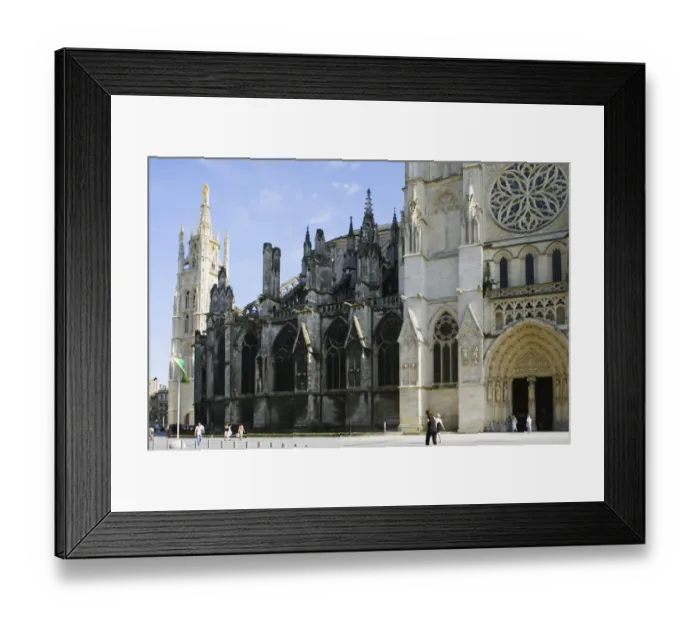 Framed Print : Facade of a church, Bordeaux Cathedral, Tour Pey Berland, Bordeaux, Aquitaine, France Framed Print : Facade of a church, Bordeaux Cathedral, Tour Pey Berland, Bordeaux, Aquitaine, France