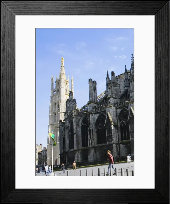 Framed Print : Group of people walking in front of a church, Cathedrale Saint-Andre, Tour Pey Berland, Bordeaux, Aquitaine, France Framed Print : Group of people walking in front of a church, Cathedrale Saint-Andre, Tour Pey Berland, Bordeaux, Aquitaine, France