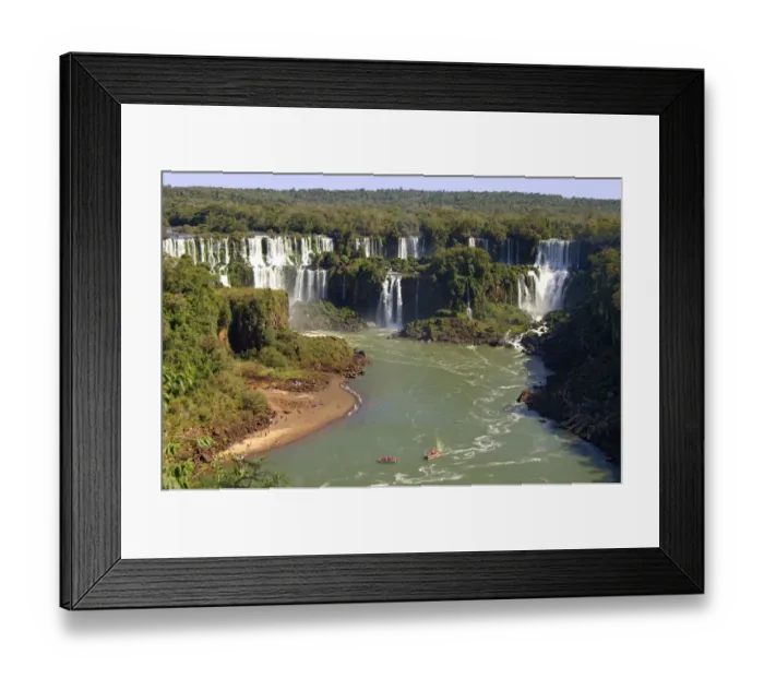 Framed Print : Iguazu Waterfalls aerial view Argentina Brazil Framed Print : Iguazu Waterfalls aerial view Argentina Brazil