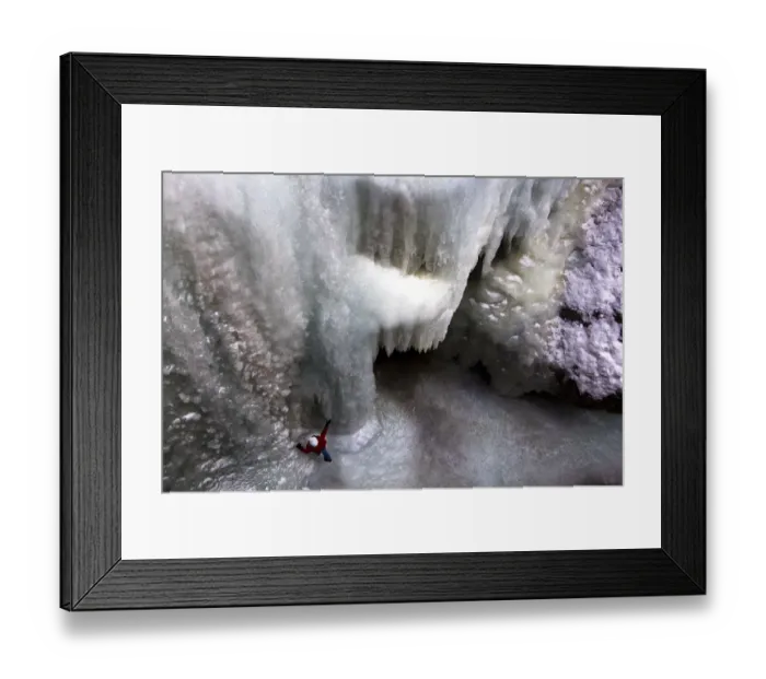 Framed Print : Frozen waterfall, Maligne Canyon, Jasper National Park, Alberta, Canada Framed Print : Frozen waterfall, Maligne Canyon, Jasper National Park, Alberta, Canada