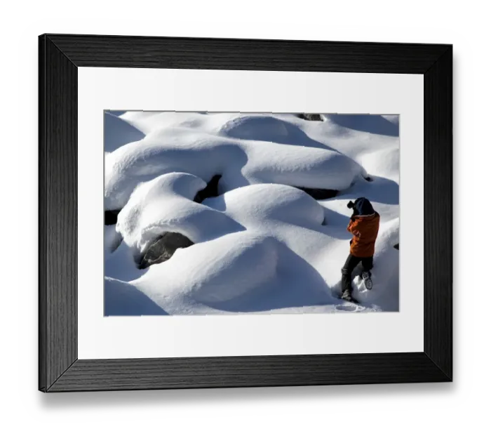 Framed Print : Female photographer, Jasper National Park, Alberta, Canada Framed Print : Female photographer, Jasper National Park, Alberta, Canada