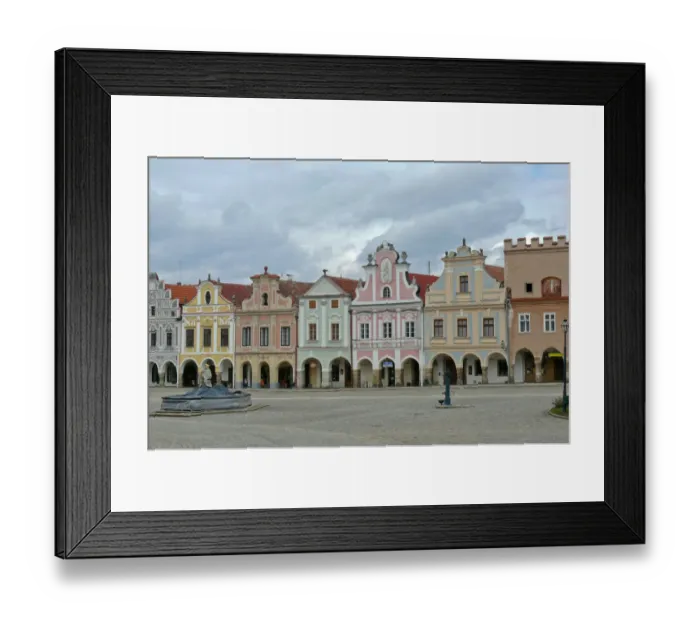 Framed Print : The houses in Telc Framed Print : The houses in Telc