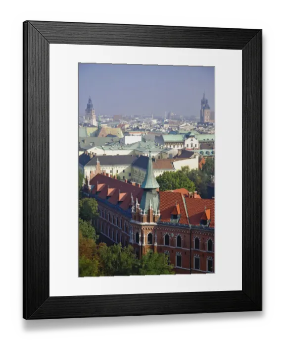 Framed Print : Poland, Krakow, cityscape with churches Framed Print : Poland, Krakow, cityscape with churches