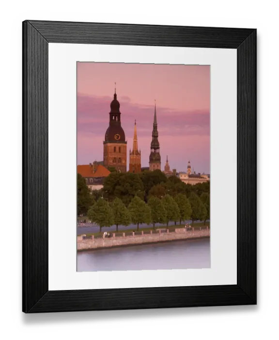 Framed Print : Bell towers and spires in Rigas Old Town Framed Print : Bell towers and spires in Rigas Old Town