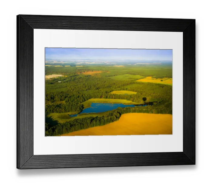 Framed Print : Luftaufnahmen der Lausitzer Heide- und Teichlandschaft Framed Print : Luftaufnahmen der Lausitzer Heide- und Teichlandschaft