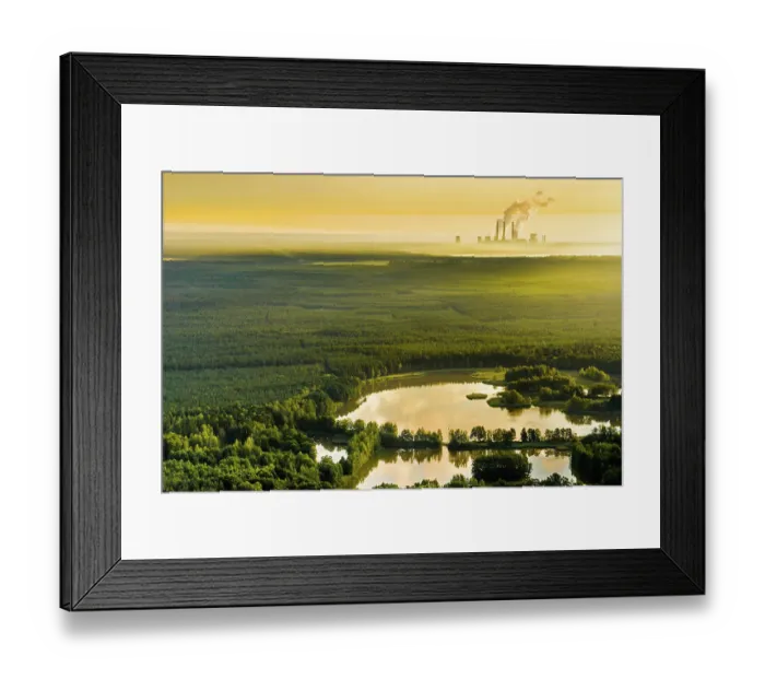 Framed Print : Luftaufnahmen der Lausitzer Heide- und Teichlandschaft